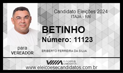 Candidato BETINHO 2024 - ITAJÁ - Eleições