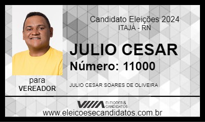 Candidato JULIO CESAR 2024 - ITAJÁ - Eleições