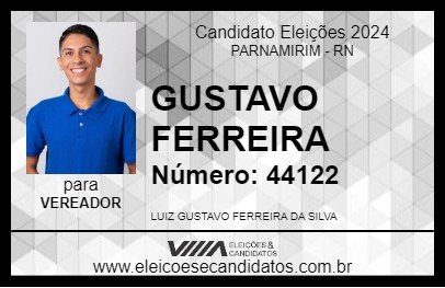 Candidato GUSTAVO FERREIRA 2024 - PARNAMIRIM - Eleições