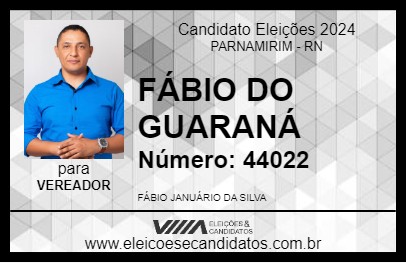 Candidato FÁBIO DO GUARANÁ 2024 - PARNAMIRIM - Eleições