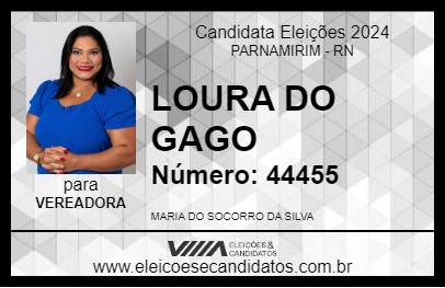 Candidato LOURA DO GAGO 2024 - PARNAMIRIM - Eleições