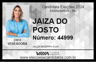 Candidato JAIZA DO POSTO 2024 - PARNAMIRIM - Eleições