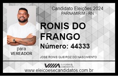 Candidato RONIS DO FRANGO 2024 - PARNAMIRIM - Eleições