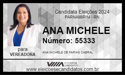 Candidato ANA MICHELE 2024 - PARNAMIRIM - Eleições