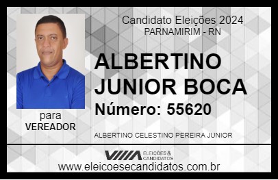 Candidato ALBERTINO JUNIOR BOCA 2024 - PARNAMIRIM - Eleições