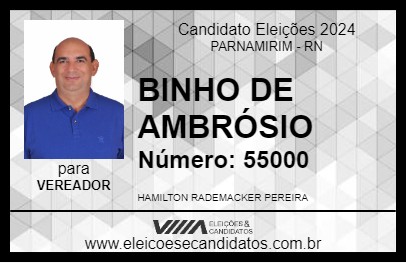 Candidato BINHO DE AMBRÓSIO 2024 - PARNAMIRIM - Eleições