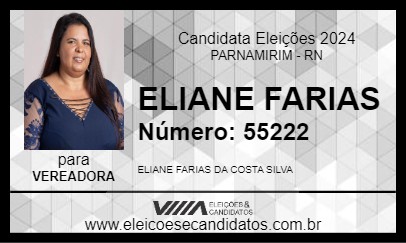 Candidato ELIANE FARIAS 2024 - PARNAMIRIM - Eleições