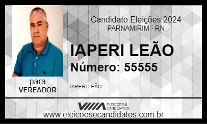 Candidato IAPERI LEÃO 2024 - PARNAMIRIM - Eleições