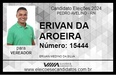 Candidato ERIVAN DA AROEIRA 2024 - PEDRO AVELINO - Eleições