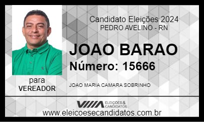 Candidato JOAO BARAO 2024 - PEDRO AVELINO - Eleições