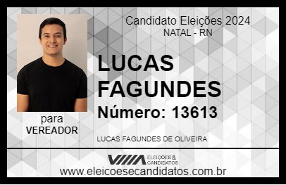 Candidato LUCAS FAGUNDES 2024 - NATAL - Eleições