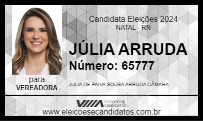 Candidato JÚLIA ARRUDA 2024 - NATAL - Eleições