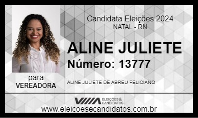 Candidato ALINE JULIETE 2024 - NATAL - Eleições