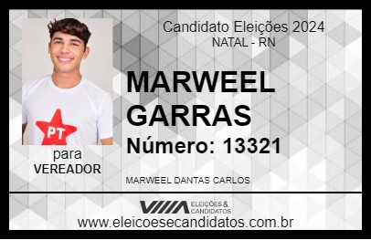 Candidato MARWEEL GARRAS 2024 - NATAL - Eleições