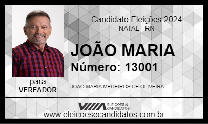 Candidato JOÃO MARIA 2024 - NATAL - Eleições