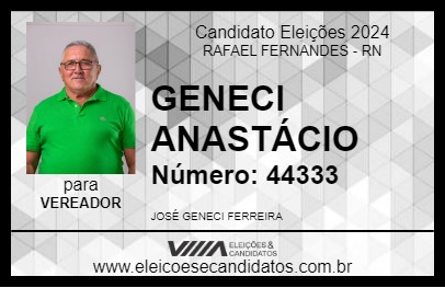 Candidato GENECI ANASTÁCIO 2024 - RAFAEL FERNANDES - Eleições