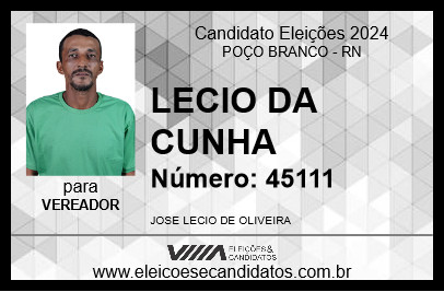 Candidato LÉCIO DE CHUNDA 2024 - POÇO BRANCO - Eleições