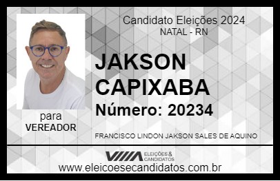 Candidato JAKSON CAPIXABA 2024 - NATAL - Eleições