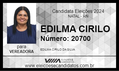 Candidato EDILMA CIRILO 2024 - NATAL - Eleições