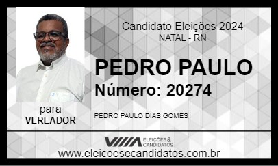 Candidato PEDRO PAULO 2024 - NATAL - Eleições