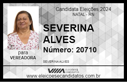 Candidato SEVERINA ALVES 2024 - NATAL - Eleições