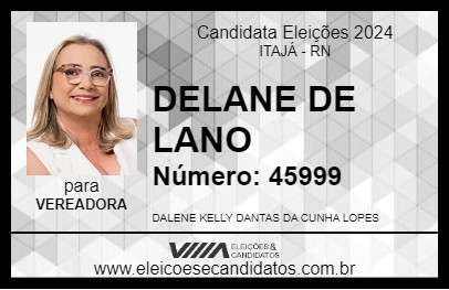 Candidato DELANE DE LANO 2024 - ITAJÁ - Eleições