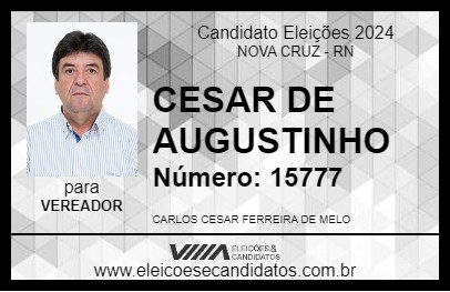 Candidato CESAR DE AUGUSTINHO 2024 - NOVA CRUZ - Eleições