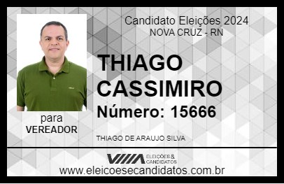 Candidato THIAGO CASSIMIRO 2024 - NOVA CRUZ - Eleições