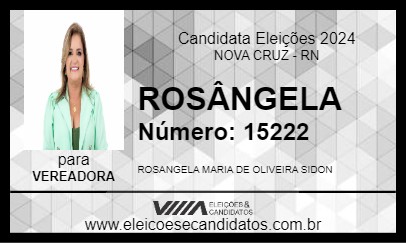 Candidato ROSÂNGELA 2024 - NOVA CRUZ - Eleições