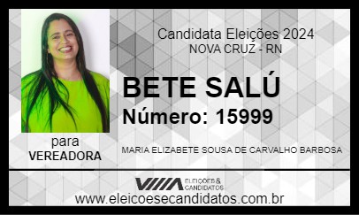 Candidato BETE SALÚ 2024 - NOVA CRUZ - Eleições