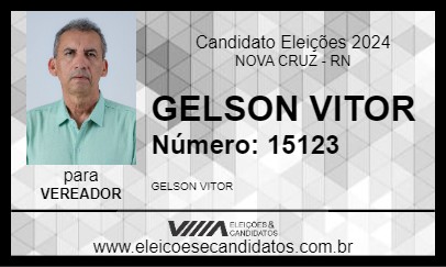 Candidato GELSON VITOR 2024 - NOVA CRUZ - Eleições