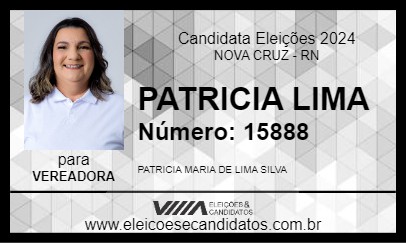 Candidato PATRICIA LIMA 2024 - NOVA CRUZ - Eleições