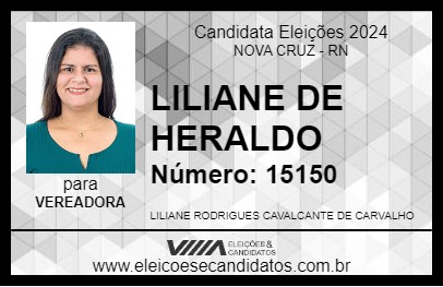 Candidato LILIANE DE HERALDO 2024 - NOVA CRUZ - Eleições