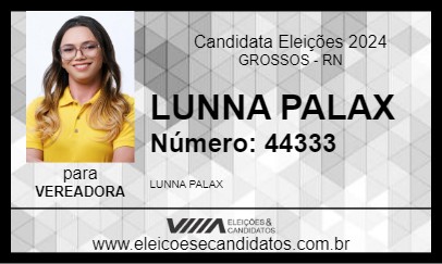 Candidato LUNNA PALAX 2024 - GROSSOS - Eleições