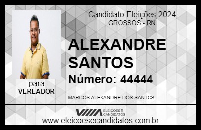 Candidato ALEXANDRE SANTOS 2024 - GROSSOS - Eleições