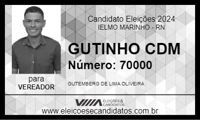 Candidato GUTINHO CDM 2024 - IELMO MARINHO - Eleições