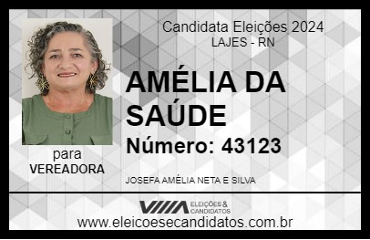 Candidato AMÉLIA DA SAÚDE 2024 - LAJES - Eleições