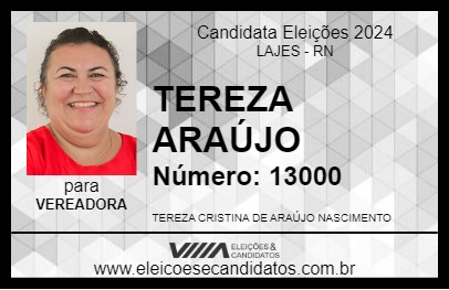 Candidato TEREZA ARAÚJO 2024 - LAJES - Eleições