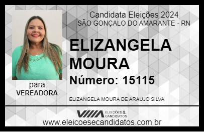 Candidato ELIZANGELA MOURA 2024 - SÃO GONÇALO DO AMARANTE - Eleições