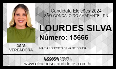 Candidato LOURDES SILVA 2024 - SÃO GONÇALO DO AMARANTE - Eleições