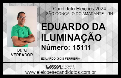 Candidato EDUARDO DA ILUMINAÇÃO 2024 - SÃO GONÇALO DO AMARANTE - Eleições