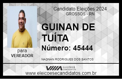 Candidato GUINAN DE TUÍTA 2024 - GROSSOS - Eleições