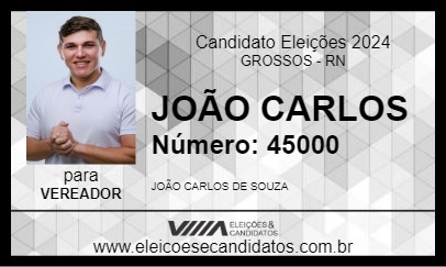 Candidato JOÃO CARLOS 2024 - GROSSOS - Eleições