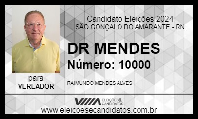 Candidato DR MENDES 2024 - SÃO GONÇALO DO AMARANTE - Eleições