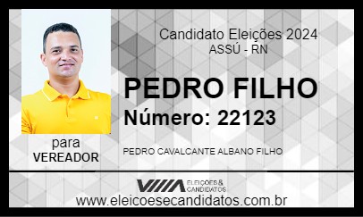 Candidato PEDRO FILHO 2024 - ASSÚ - Eleições