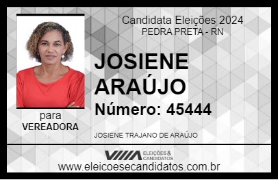 Candidato JOSIENE ARAÚJO 2024 - PEDRA PRETA - Eleições