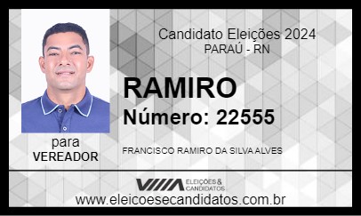 Candidato RAMIRO 2024 - PARAÚ - Eleições