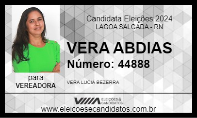 Candidato VERA ABDIAS 2024 - LAGOA SALGADA - Eleições