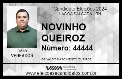 Candidato NOVINHO QUEIROZ 2024 - LAGOA SALGADA - Eleições