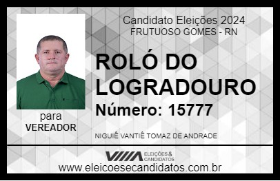 Candidato ROLÓ DO LOGRADOURO 2024 - FRUTUOSO GOMES - Eleições